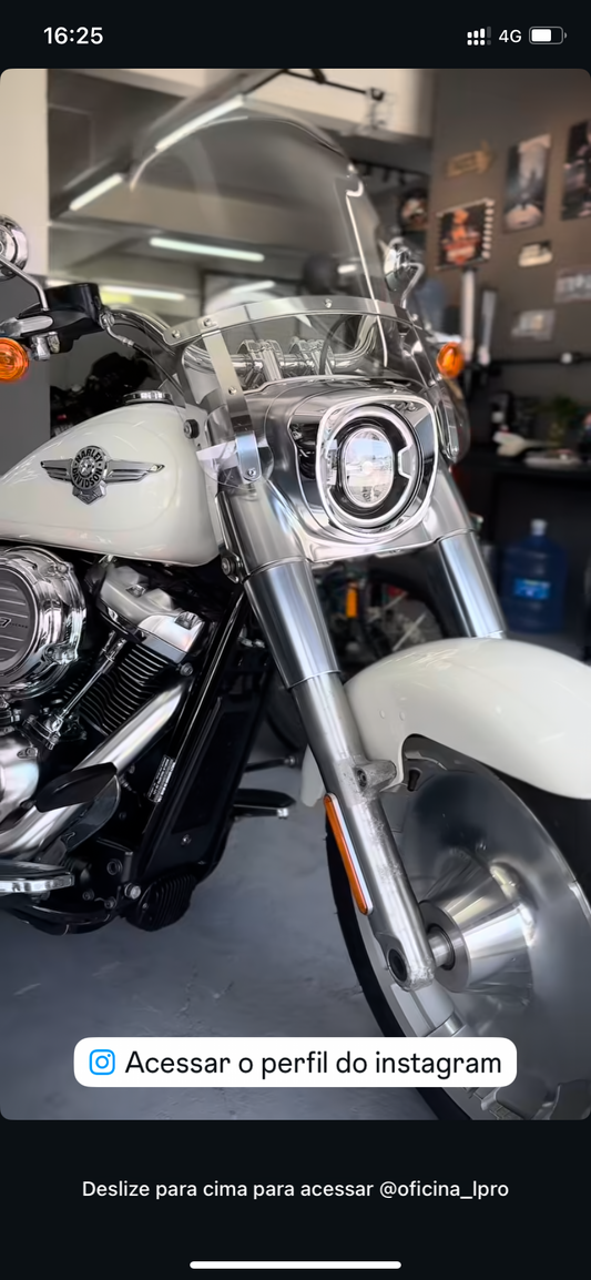 PARA BRISA BOLHA HARLEY DAVIDSON FAT BOY 18/23