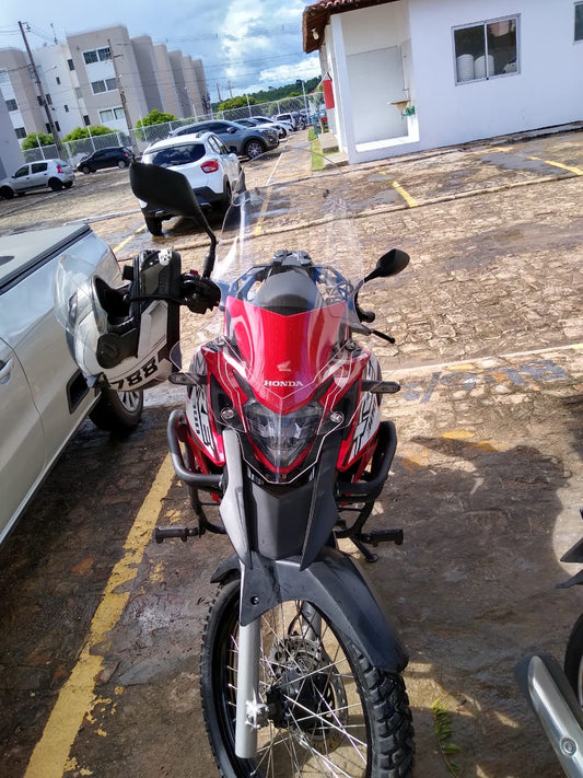 PARA BRISA BOLHA HONDA + DEFLETOR + PROTETOR DE FAROL XRE 300 19/23