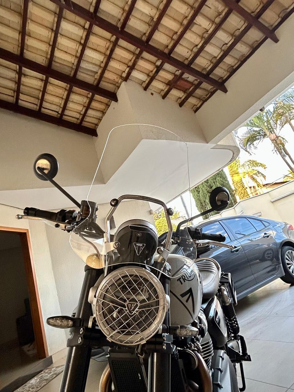 ACRILICO DE REPOSIÇÃO - PARA BRISA BOLHA TRIUMPH SCRAMBLER 1200 22/24 SUP. ALTO