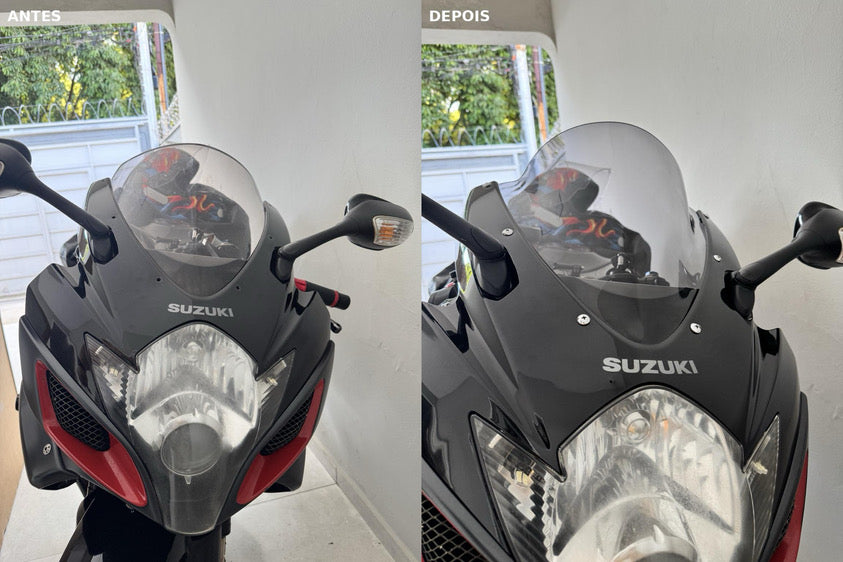 PARA BRISA BOLHA SUZUKI GSXR 750 MODELO DOUBLE BUBBLE 07/08