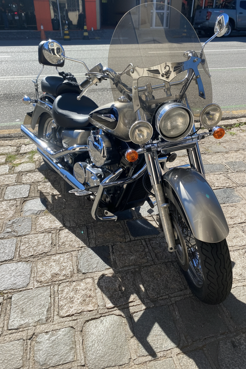 PARA BRISA BOLHA UNIVERSAL MODELO HD COM ACABAMENTO FRONTAL
