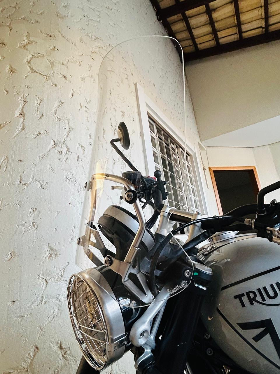 ACRILICO DE REPOSIÇÃO - PARA BRISA BOLHA TRIUMPH SCRAMBLER 1200 22/24 SUP. ALTO