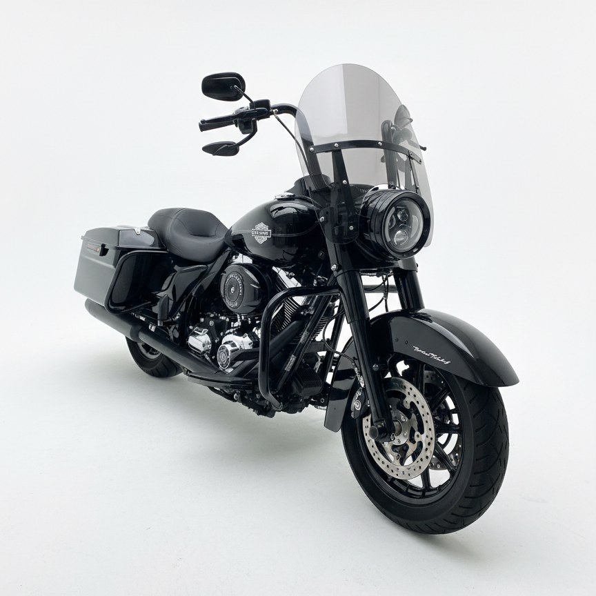 PARA BRISA BOLHA HARLEY DAVIDSON ROAD KING 18/26 TIRAS RETAS