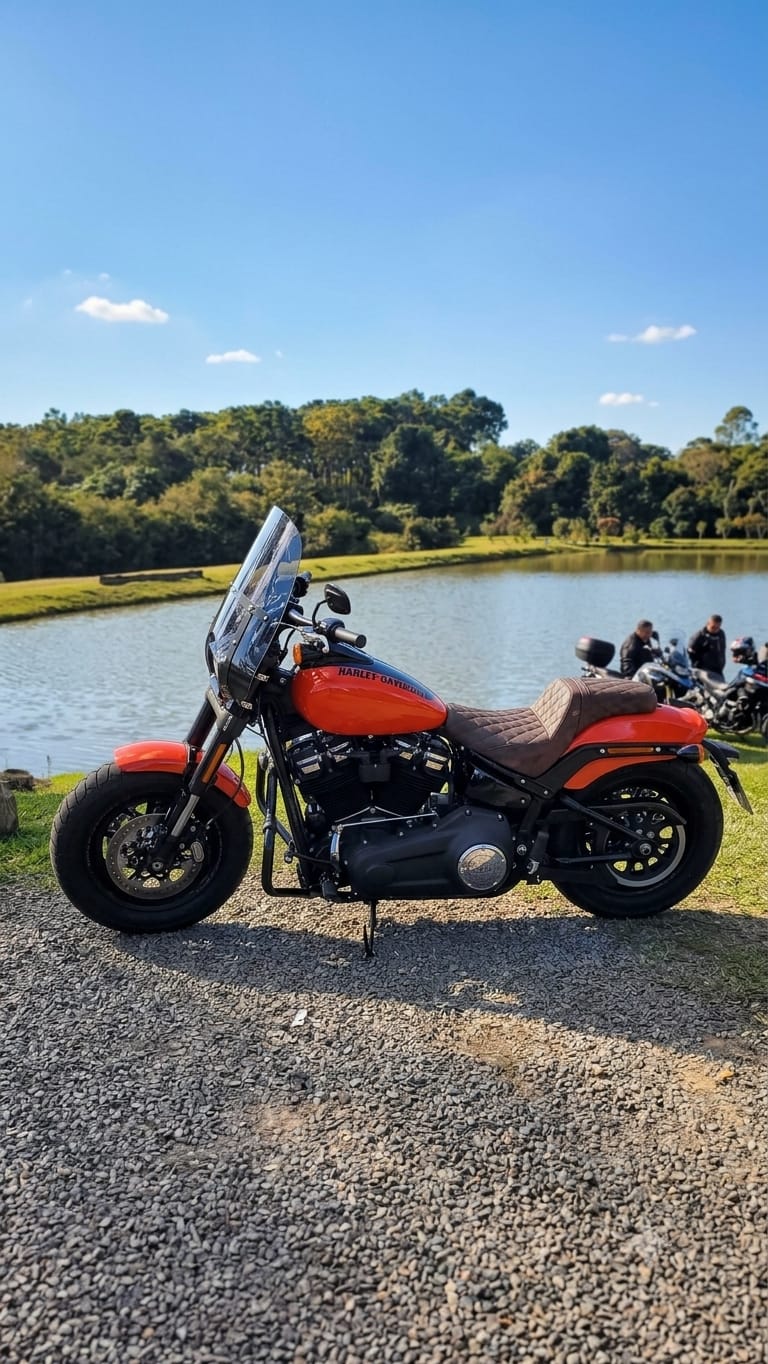 PARA BRISA BOLHA HARLEY DAVIDSON FAT BOB 18/26